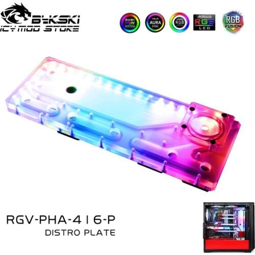 Bykski Waterway Board Reservoir Liquidcooling System Water Tank Acrylic Tranperant for PHANTEKS 416 RGV-PHA-416-P
