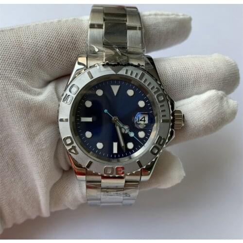 Watch Automatic Movement Stainless Steel Mens 40MM Sapphire Crystal BOMAX MARINA Luminous Hands 02