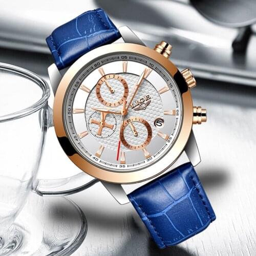LIGE Men Watches Luxury Brand 2020 Fashion Men Wrist Watches Business Blue Male Watches Leather Watch For Men Relogio Masculino