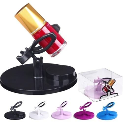 Hand Free Nail Polish Gel Bottle Holder Easy Manicure Nail Varnish Stand Tilt Clip Grip Nail Polish Holder Tool Nail Art Display