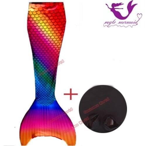 Childrens Mermaid tails Mermaid ainime bikinis Costume Cosplay Kids Girls Boys Swimsuit Fantasy Beach Bikini with Black Monofin