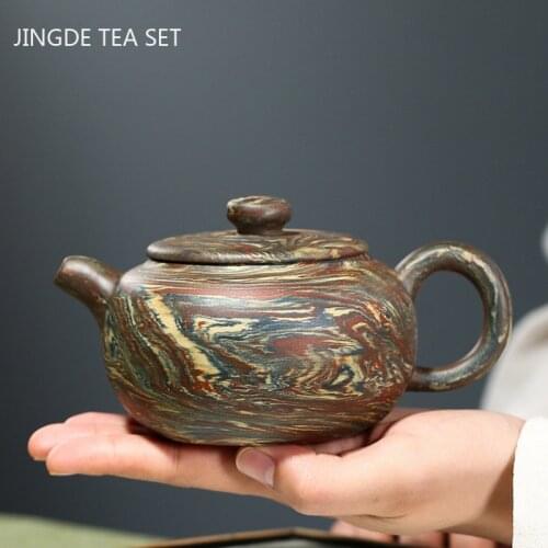Chinese Yixing Tea Pot Purple Clay Teapot Kettle Raw Ore Handmade Boutique Teaware Tie Guanyin Tea Ceremony Drinkware 350ml