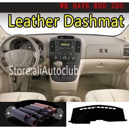 For Kia Carnival VQ SEDONA 2006 2007 2008 2009 2010 2011 2012 2013 2014 Leather Dashmat Car Styling Covers Dash Mat Dashboard