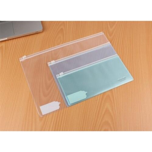 Frosted zipper bag transparent document bag A4 / A5 / A6 paper bag for school office