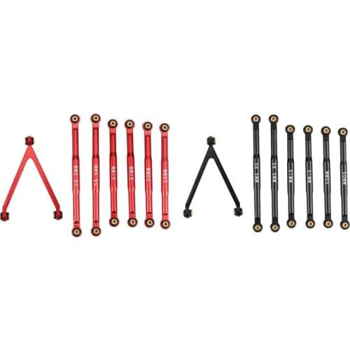 Metal Link Linkage Pull Rod Tie Rod Set for Axial SCX24 C10 AXI00001 AXI00002 1/24 RC Crawler Car Upgrade Parts