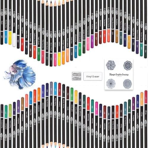 72 Color Drawing Pencils Professional Sketch Pencil Set Pastel Artist Painting Supplies Colors Glitter Colored Prismacolor Pen