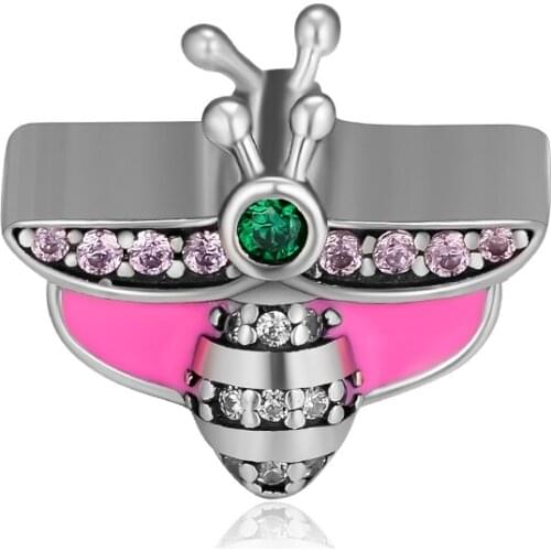 Real 925 Sterling Silver Dreamy Dragonfly Charm Fits Pandora Bracelet Silver Beads for Jewelry Making Women Gift kralen pulseras