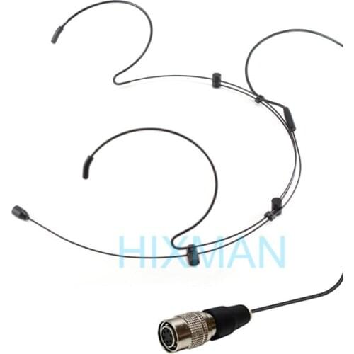 HIXMAN Black HM3-SA Adjustable OmniDirectional Headset Headworn Microphone For SAMSON BT3 CT2 TX-3 UT4 UT5 UT6 Beltpack Transmit