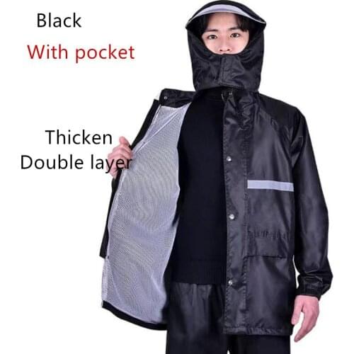 2021 New Red/Black Women Rainwear Men Raincoat Single/Double Layer Impermeable Waterproof Suit