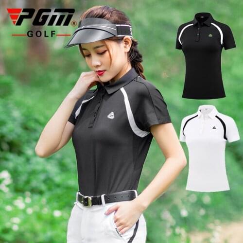 Pgm Golf Clothing Summer Women Golf T-Shirt Short Sleeve Golf Shirts Comfortable And Breathable Tops Golf Apparel S-XL