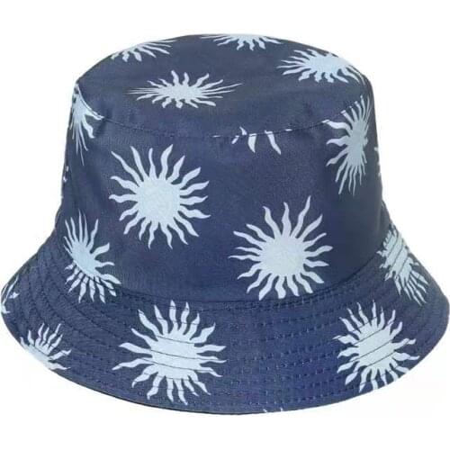 2021 New Fashion Vintage Print Panama Bucket Hats Reversible Bob Chapeau Femme Hip Hop Caps Gorro Men Fisherman Hat Unisex Caps