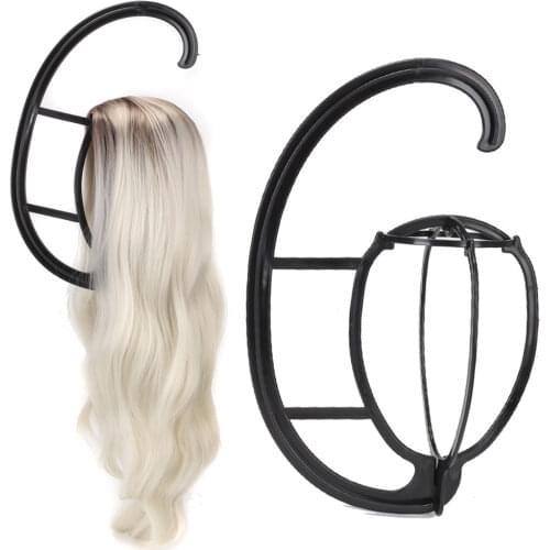 1Pc Plastic Wig Display Stand Colorful Portable Folding Wig Stand 18X36Cm Wig Holder Supports Black White Blue Pink Head Holder