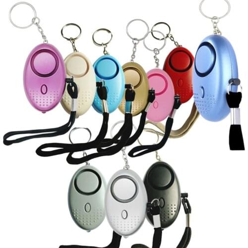 Portable Self Defense Alarm Safety Key Chain Anti-rape Anti-Attack Emergency Personal Security Alarms With LED Light For Women