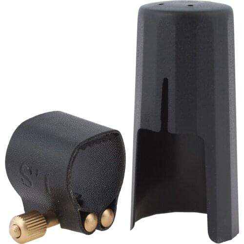 Practical Tenor Saxophone Mouthpiece Cap & Leather Ligature Clip Saxophone Accessories Adjusts easily on the mouthpiece