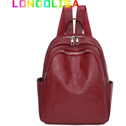 Casual Pu Leather Backpacks Large Capacity School Bags for Teenage Girl High Quality Travel Backpack Multifunction Shoulder Bag