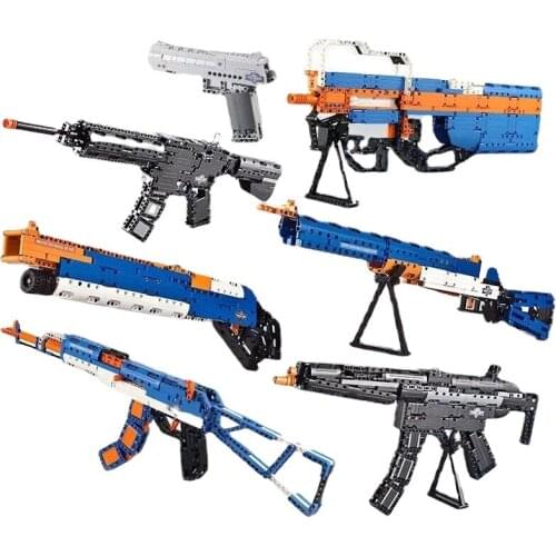Assembly Building Blocks Pistol Gun Model Jedi Survival 98K Pistol Assault Kids Boy Toys Building Blocks Military Brain Game