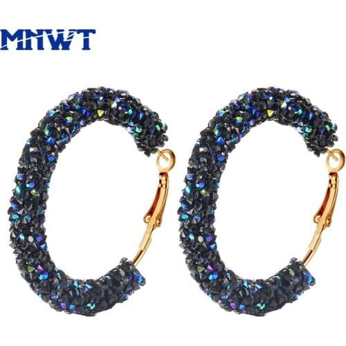 MNWT New Fashion Round Drop Crystal Earrings For Woman Simple Geometric Rhinestone Earrings Wedding Earring Lady Jewelry Brincos