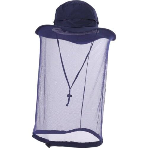 Outdoor sunscreen fisherman hat army green khaki insect proof mosquito cap mesh protection facial cap Outdoor fishing