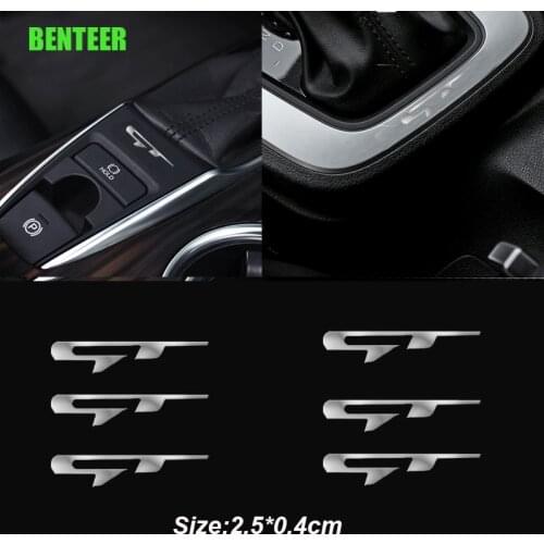 2pcs Stainless Steel GT GTLINE Car Sticker For Kia Rio Ceed Venga SportageR Serento Soul Stonic Forte Venga Morning Picanto
