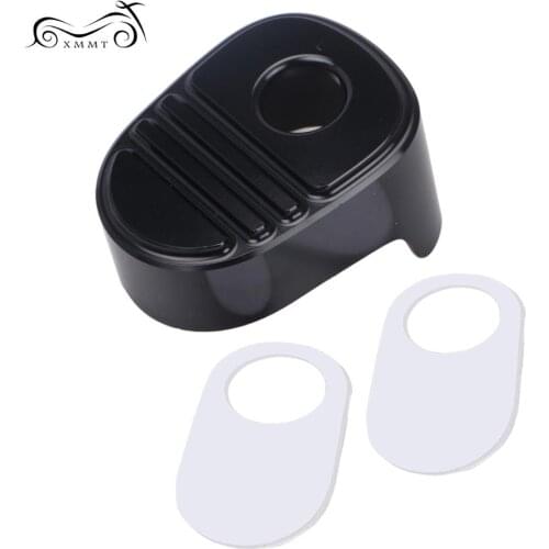 Motorcycle CNC Tri-Line Ignition Switch Cover Black For Harley Touring Electra Glides 2014-2019 Tri Glides Street Glides