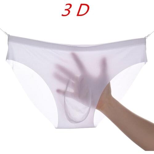 New Hot Sale ice silk sexy underwear men briefs 3D seamless one-piece breathable thin section tide Panties men bikini slip homme