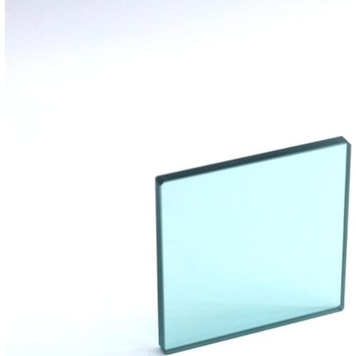 Tempered rectangle size 50x70mm heat absorbing glass type KG3 for shadowless lamp