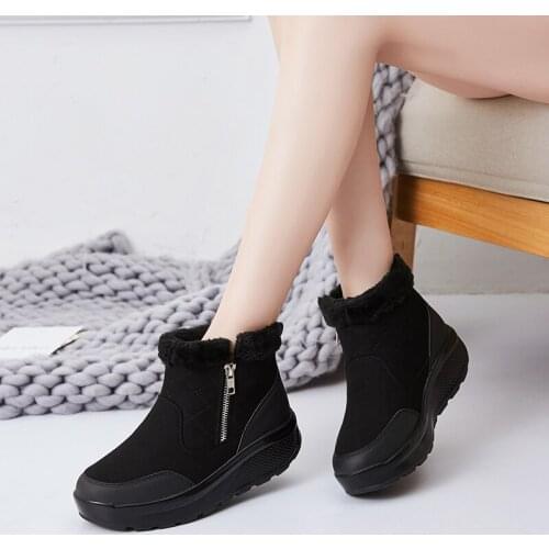 Snow Boots Femme Platform Shoes Woman Winter Boot New Fashion Warm Ankle Sneakers Women Chunky Boots Womens Boots Size 8 8.5