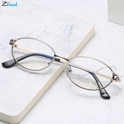 Zilead Diopters+1+1.5+2+2.5+3+3.5+4 New Small Round Reading Glasses Women Vintage Classic Metal Presbyopia Optical Spectacles