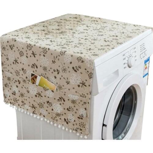 1PC Fashion Home Refrigerator Dust Cover Washing Machine Cover Towel Bedside Cabinet Dust Cover Cloth 55x130cm (Windflowers)
