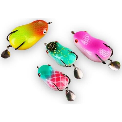 1pcs 4cm 8G/5cm 12G Lure Frog Mini Soft Baits Fishing Small Snakehead Specializes in Killing Freshwater Floating Sequins hot