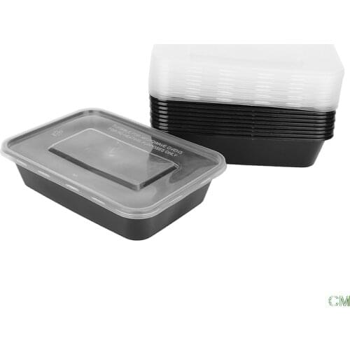 10 Pcs Reusable Lunch Boxes Microwavable Food Meal Storage Containers Containers with Lids Durable BPA Free Plastic Storage Case