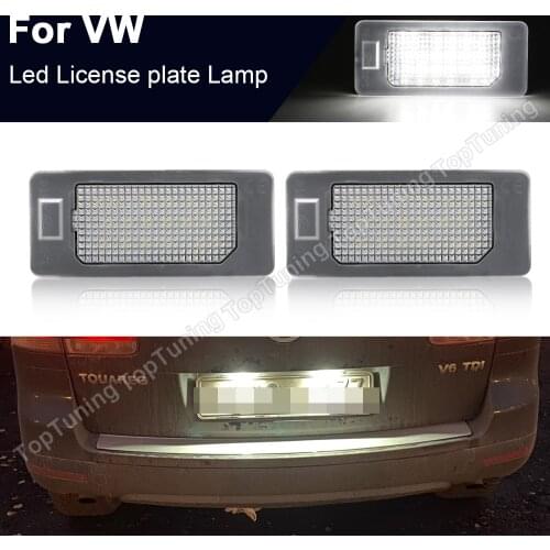 2X Car LED License Number Plate Light For VW Golf Estate MK6 MK7 Golf Plus Jetta Passat B6 B7 Polo Sharan 7N Touareg 2 Touran