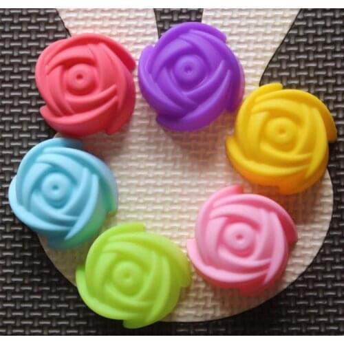 3cm MINI Rose-shaped Silicone Muffin Cake Cupcake Cup Cake Mould Case Bakeware Maker Mold Tray Baking SN3762