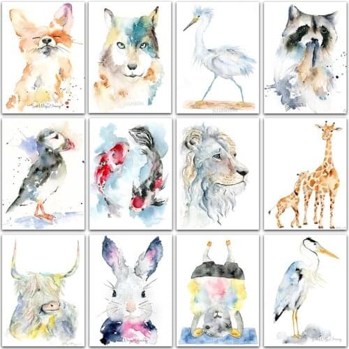 5D DIY Diamond Painting art animals Flamingo fox rabbit Raccoon Full Square&Round mosaic embroidery Cross stitch home decor Sale