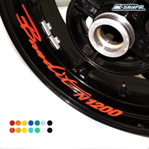 8 X custon inner rim decals wheel reflective Stickers stripes FIT SUZUKI BANDIT N1200