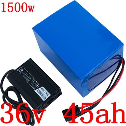36V battery pack 36V 45AH electric bicycle battery 36V lithium battery 36V 1000W 1500W electric scoote battery with 5A charger