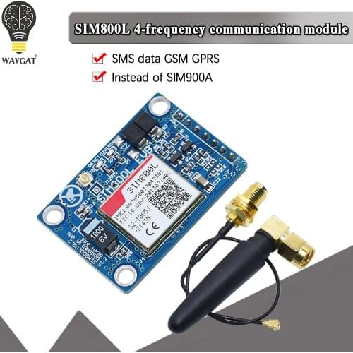 WAVGAT SIM800L V2.0 5V Wireless GSM GPRS MODULE Quad-Band W/ Antenna Cable Cap