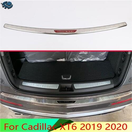 For Cadillac XT6 2019 2020 Stainless steel rear bumper protection window sill outside trunks decorative plate pedal