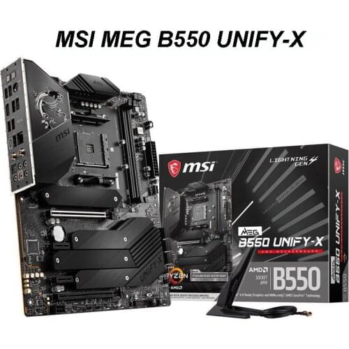 For MSI MEG B550 UNIFY-X Motherboard Socket AM4 AMD B550 DDR4 for AMD Ryzen PCI-E 4.0 M.2 SATA III ATX Desktop Motherboard
