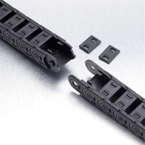 R28 15*15 15*20 15*30 15*40 and R38 18*18 18*25 18*37 18*50 mm Cable Drag Chain Wire Carrier with end connector for CNC Router