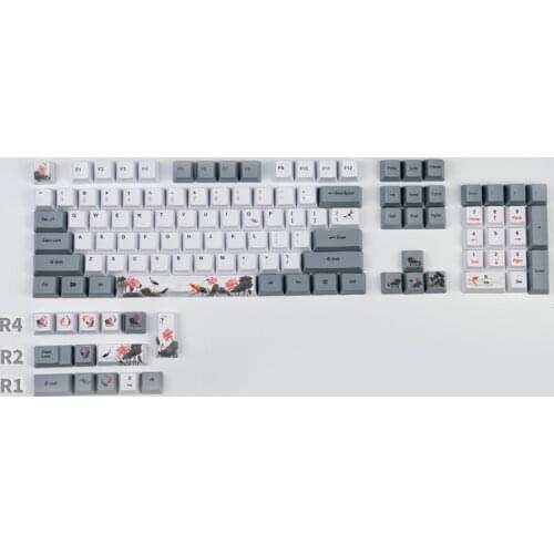 116 Keys Fish Retro Dye Sublimation PBT Keycaps OME Profile 6.25U 2.25U 2.75U Space For GH60 96 98 104 108 Mechanical Keyboard