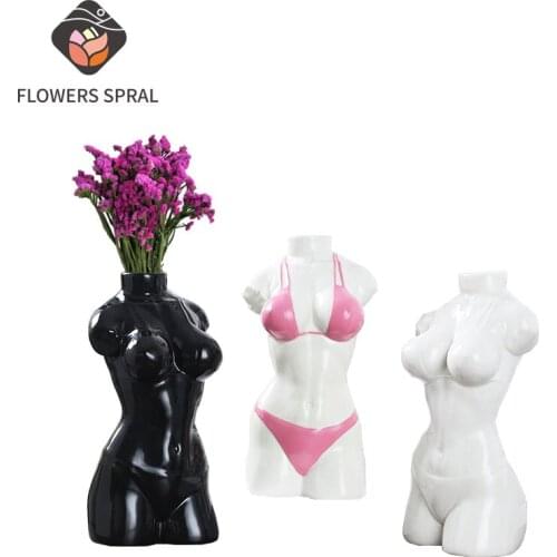 Creative Human Body Vase Modern Home Decoration Vase European And American Style Whole Body Broken Arm Ladies Art Deco Vase