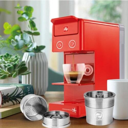 Brand New Stainless Steel Reusable Coffee Filter Refillable Capsule Cup Pod Tamper For illy 3.2 Machine