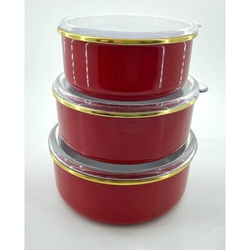 Marbling Metal Enamel Storage Bowl