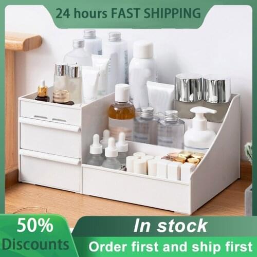 Plastic Home Drawer Desk Desktop Storage Box Organiser Clear Acrylic Makeup Make Up Organizer For Cosmetic