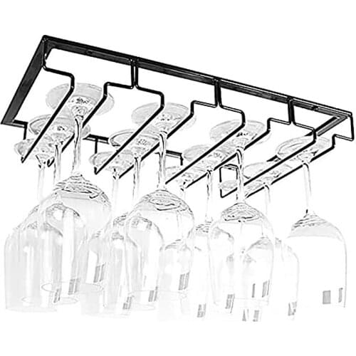 Hanging Wine Glass Holder Iron Goblet Holder with Screws for Hanging Holder in the Kitchen Bar or Restaurant