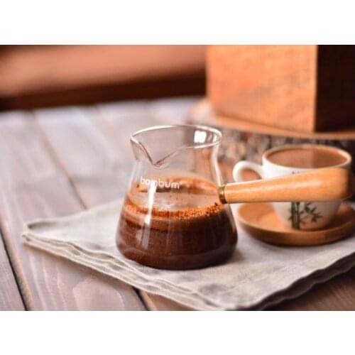 Bambum Glass Coffee Pot, Turkish coffee Milk Heat For Glass Coffee Pot, Healthy Coffee Pot