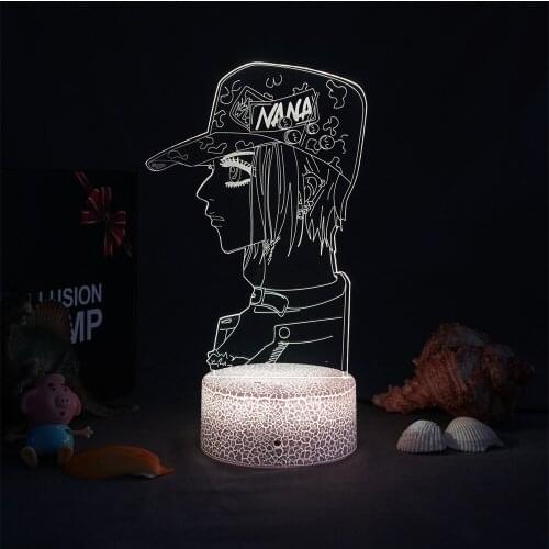 Anime NANA 3D LED Nightlight Table Lamp for Bedroom Decor Nana Osaki Figure Kids Child Girls Light Manga Gift Dropshipping