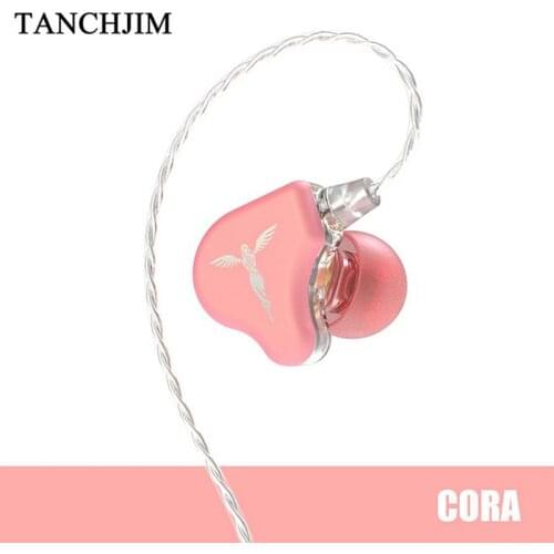 TANCHJIM CORA HIFI Gold-plated 3.5mm Plug OFC Cable In-ear Earphone Black