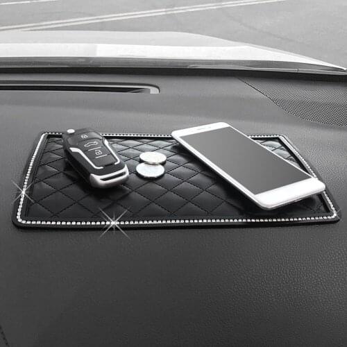 Car Ornaments Diamond Decor Dashboard Sticky Pad GPS Phone Holder Auto Internal Anti Slip Mat Automobiles Accessories Dacoration